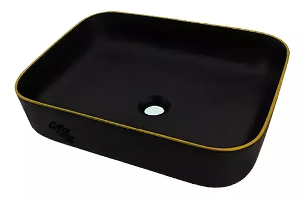 Lavamanos Rectangular King Negro