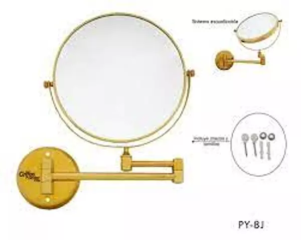 Espejo Circular Escualizable Dorado