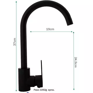 Llave Lavaplatos Negro Monocotrol