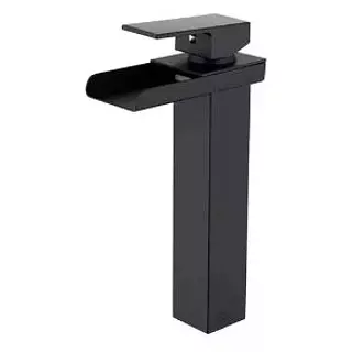 Grifo Monocontrol Lavamanos Alto Canaleta Negro Ek