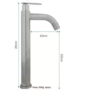Grifo Lvm Agua Fria Satin Alto Pico Largo