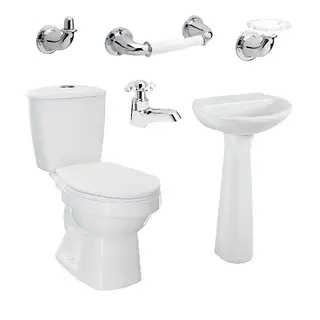 Combo Laguna Con Pedestal Blanco