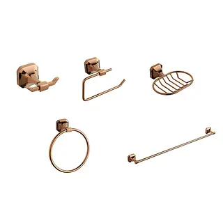 Set Accesorios 5 Pzs Tennessee Oro Rosa Klp