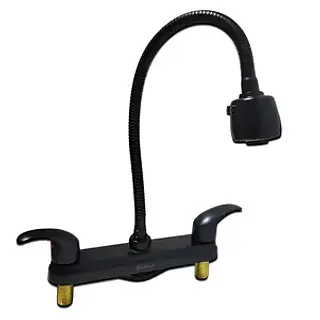 Griferia Lvp 8p Cuello Flexible Negro Mate
