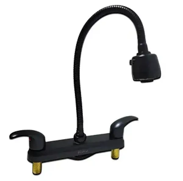 Griferia Lvp 8p Cuello Flexible Negro Mate