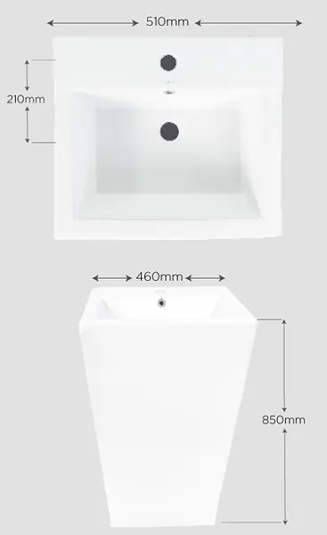 Lavamanos Pedestal Frida Blanco